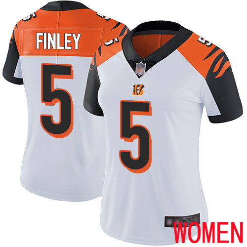 Cincinnati Bengals Limited White Women Ryan Finley Road Jersey NFL Footballl #5 Vapor Untouchable